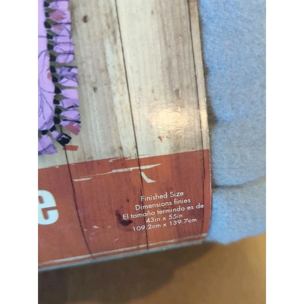 New No Sew Throw DIY Blanket Kit Fleece Finish‎ 43